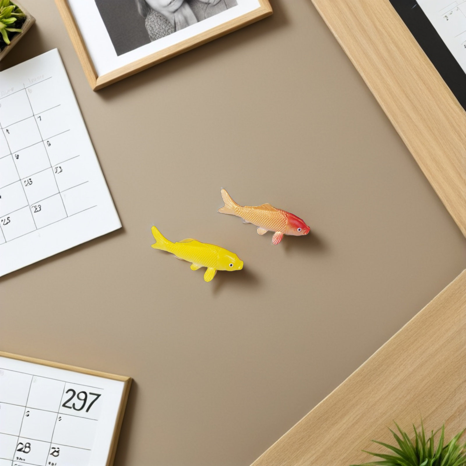 8Pcs Mini Koi Fish Statue PVC  - مراجعة Bonsai Koi Garden وسعره