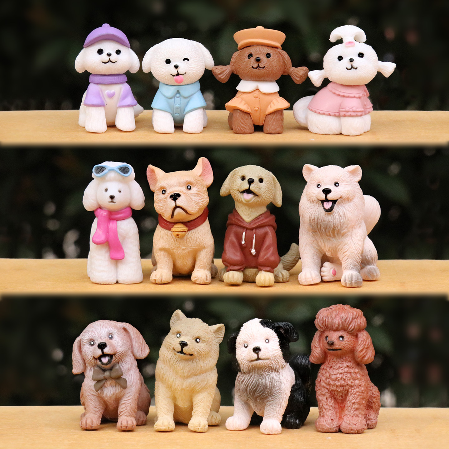 12pcs Cute Simulation Dog Pupp - مراجعة First Bonsai Garden وسعره