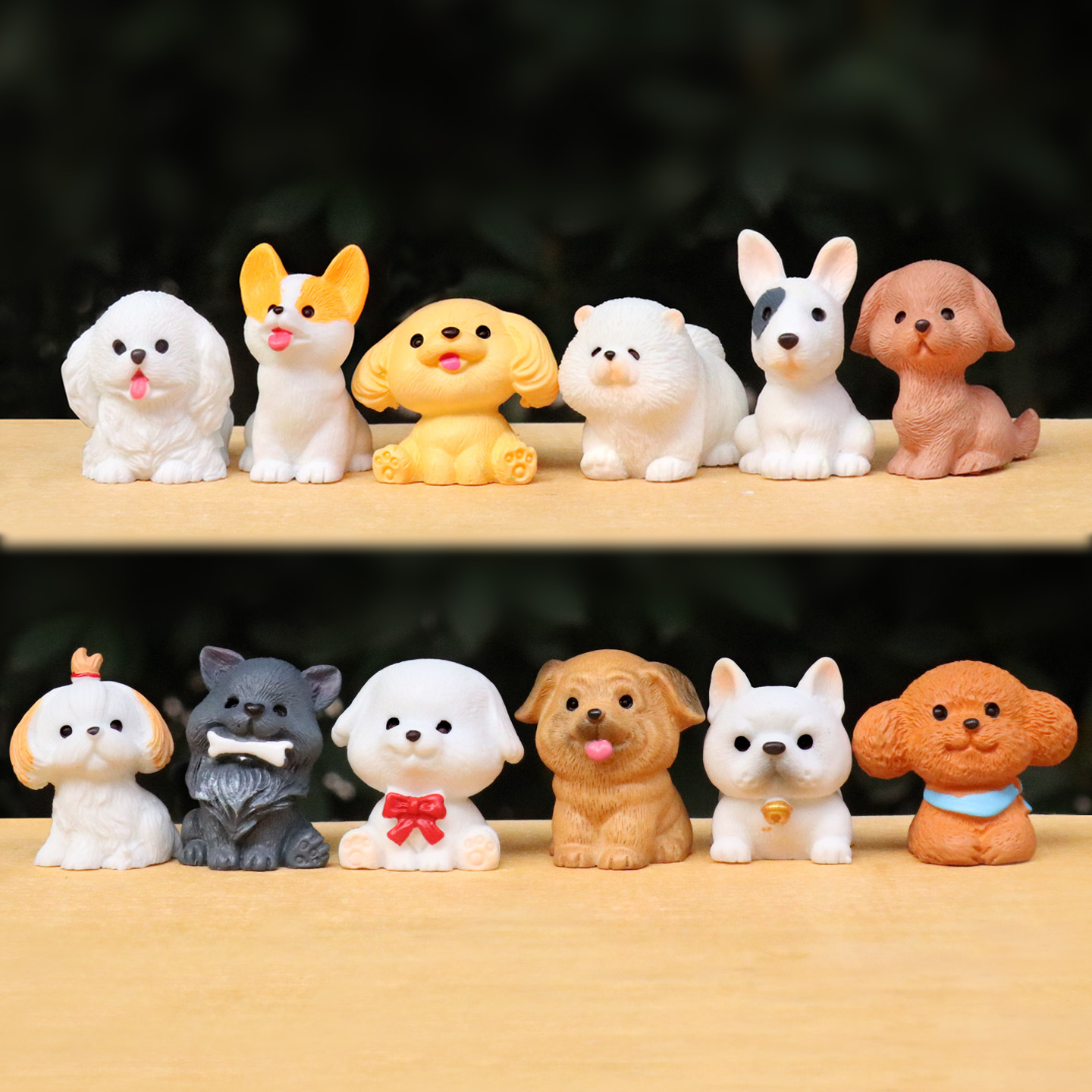 12pcs Cute Simulation Dog Pupp - مراجعة First Bonsai Garden وسعره