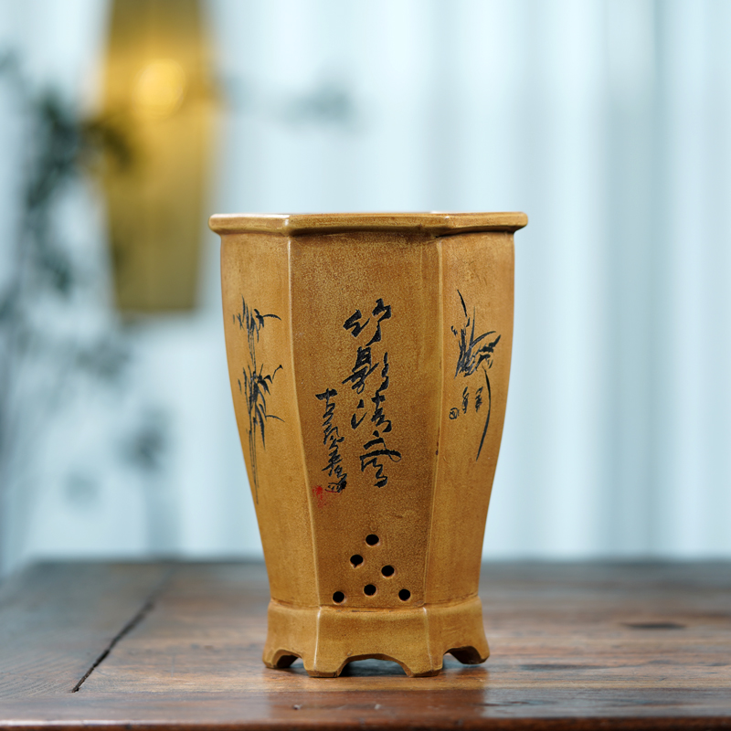 Ceramic Hexagon Bonsai Pot, Fl - مراجعة Bonsai Garden China وسعره