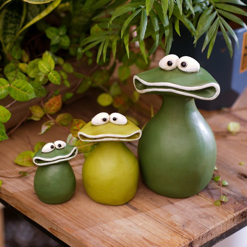 Cartoon Big Mouth Frog Garden  - مراجعة Bonsai Garden China وسعره