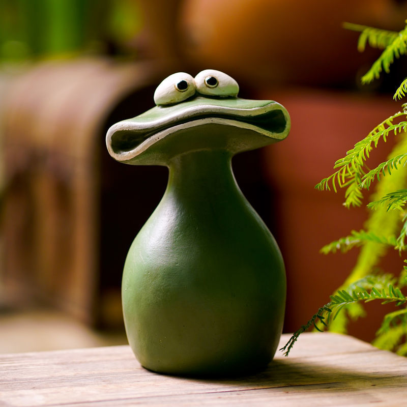 Cartoon Big Mouth Frog Garden  - مراجعة Bonsai Garden China وسعره